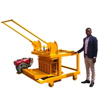 Machine à fabriquer des blocs de briques en ciment et béton diesel JC4-45, petite et simple, pour Haïti