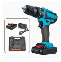 Ensemble de perceuse sans fil 36V, perceuse à batterie au lithium, tournevis électrique avec embouts et douilles, boîte à outils portable, 2 batteries