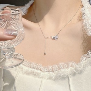 Collier pendentif flocon de neige étoile en argent pur S925 entièrement serti de diamants, luxe exquis avec pierre principale en zircon de haute beauté - Product Image 3