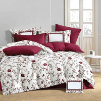 Ensemble Housse de Couette Imprimée Style Moderne 100 % Polyester Incluant Housse de Couette et Taie d'Oreiller pour Lit Queen ou King Size avec Technique de Tissage