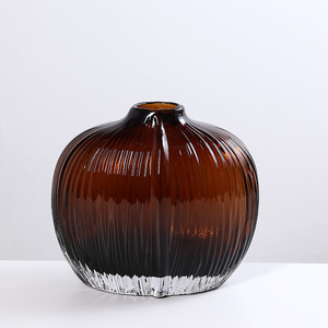 Nordic Minimalist Transparent Crystal Glass Vase Home Hydroponic Fresh <b>Flower</b> Container Dining Table Decoration <b>Ornament</b> - Product Image 3