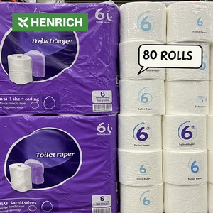 Großhandel individuell bedruckte ungebleichte weiche kommerzielle Rollen von nicht recycelten umwelt freundlichen 3-lagigen Bambus Toiletten papier Lieferanten - Product Image 2