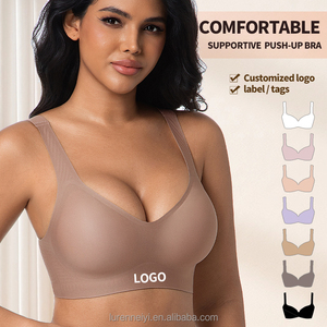 Reggiseno Senza Cuciture Traspirante OEM ODM, <span class=keywords><strong>Bralette</strong></span> Wireless con Supporto e Spalline Larghe per Alleviare la Pressione, <span class=keywords><strong>Bralette</strong></span> da <span class=keywords><strong>Donna</strong></span> - Product Image 2