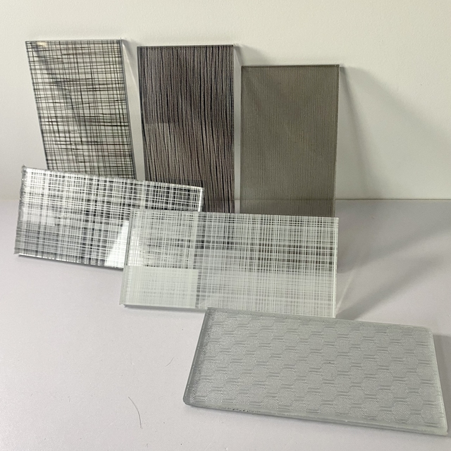 8.8mm Broken clear Color Milky White Building Frosted Hollow Triplex Laminated Glass Sheets Price for Staircase