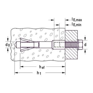 ฟิชเชอร์-519023สมอแบบสุญญากาศชุบสังกะสีด้วยไฟฟ้าสำหรับ FPX-I คอนกรีตเซลลูลาร์ - Product Image 4