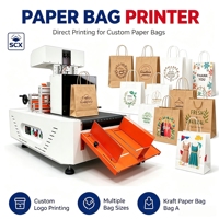 Nouvelle imprimante numérique de bureau compacte à passage unique pour boîtes à pizza, sacs en papier et carton, alimentation 40-60 cm, largeur d'impression 21-55 cm