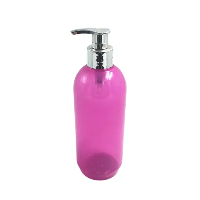 Cylindre vide en plastique rose personnalisé de 300ml, bouteille de shampoing d'eau cosmétique pour animaux de compagnie fabricant/vente en gros