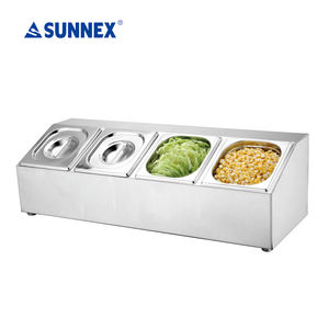 Soporte de acero inoxidable para equipo hotelero de alta calidad de fabricante en línea única con 4 rejillas para buffet - Product Image 2