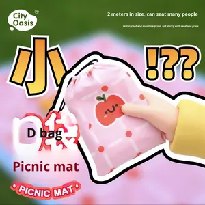 Tapis de pique-nique imprimé numérique, tapis de plage, mini poche, portable, imperméable, anti-humidité, antidérapant, polyester, <span class=keywords><strong>camping</strong></span> - Product Image 3