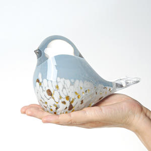 Figura de Pájaro de Cristal Hecha a Mano, Pulida, Ecológica, Azul Pálido, Regalo de Navidad o Cumpleaños, Animales Decorativos Coleccionables, Decoración para el Hogar - Product Image 1