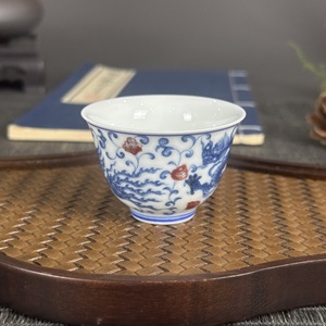 Squisita <span class=keywords><strong>collezione</strong></span> classica cinese dipinta a mano Dragon Pattern tazza <span class=keywords><strong>da</strong></span> tè decorazione per la casa in porcellana Vintage blu e bianca - Product Image 3