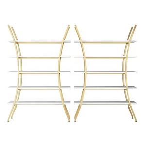 फैशन सौंदर्य दुकान नाखून की दुकान धातु अनियमित आकार पांच-परत फर्श डिस्प्ले रैक - Product Image 4