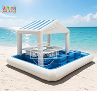 Bar gonflable commercial en PVC épais de 0,9 mm avec sièges portables, tente de bar gonflable avec piscine pour adultes