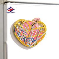 Aimant de réfrigérateur promotionnel Longzhiyu 20 ans, fabricant d'aimants personnalisés avec logo, autocollant en métal magnétique pour réfrigérateur, souvenir touristique