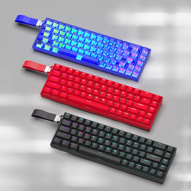 65% 68 Keys Hall Effect Magnetic Switch  Rapid Trigger 0.01RT 8K Polling Rate  Adjustable Actuation Wired Gaming Keyboard
