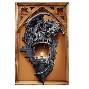 Applique murale électrique en résine, grand format, parc du dragon de perrier, Lair, luminaire décoratif d'intérieur - Product Image 2