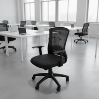 Chaise ergonomique moderne à dossier bas, pivotante et réglable en hauteur, en maille, pour la maison, le bureau, le salon, l'hôpital, l'atelier