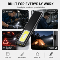 Lámpara de Trabajo LED Multifunción X615B, COB XPE, Detección UV, Puntero Láser Rojo, Recargable Tipo-C, Lámpara de Inspección Magnética