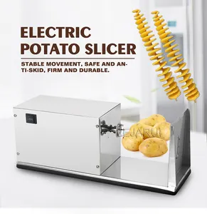 Commercial Street Food Stainless Steel Electric Potato Tower Making Machine