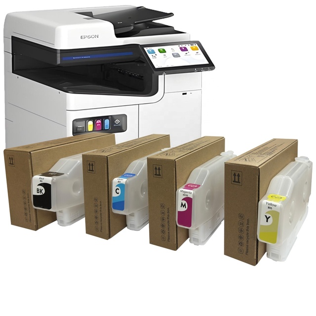 WEL-TRY T08N1-T08N4 Refillable for Cartridge for AM-C550 (Europe Version) with One Time Chip 50000 BK/30000 Color Pages 4pcs set