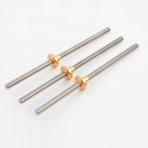 Трапецеидальный ходовой винт с латунной гайкой TR25x5, TR28x5, TR30x6, TR32x6, TR36x6, TR40x6 с обработанными концами для автоматического оборудования - Product Image 6