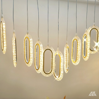 Accessoires de mariage, guirlandes lumineuses en acrylique à 10 têtes en forme de lune, décoration de mariage romantique créative pour parc, lampes décoratives, vente en gros