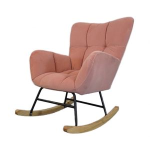 Silla de Comedor Nórdica de Lujo Moderna con Patas Oscilantes, Respaldo Alto Tapizado, Ecológica, Duradera, Impermeable, Portátil, para Sala de Estar o Parque - Product Image 2