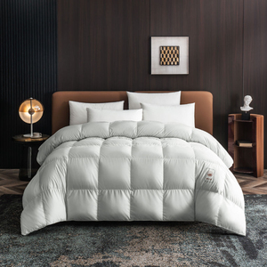 Set Copripiumino <span class=keywords><strong>Matrimoniale</strong></span> per Hotel, Imbottitura in Piuma d'Oca Sintetica, 100% Cotone Stampato, Ecologico, Superiore, Leggero e Caldo per l'Inverno - Product Image 2