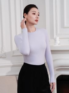 T-shirts de sport pour femmes en gros, automne-hiver, amincissants, course à pied, séchage rapide, hauts de fitness, haute élasticité, yoga respirant - Product Image 4