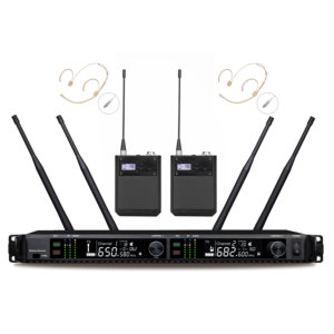 ADX400 Handheld Dual Channel <b>Wireless</b> <b>Microphone</b> with AA Battery and XLR Connector 150Meters Usage Distance - Product Image 5