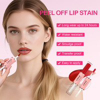 Vente en gros en stock – Rouge à lèvres liquide mat double embout, waterproof, peel-off, longue tenue, 49 couleurs, logo personnalisé