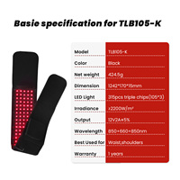 Ceinture de luminothérapie rouge UL CE ROHS avec vibration à 3 niveaux, enveloppement infrarouge NIR 660nm 850nm pour le soulagement des douleurs dorsales, OEM
