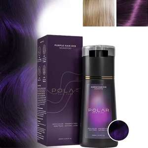 Shampoo colorant capillaire liquide violet de qualité supérieure pour cheveux <span class=keywords><strong>gris</strong></span>, femmes et hommes, naturel, <span class=keywords><strong>temporaire</strong></span>, végan, sans ammoniaque, couvrance 3-en-1 - Product Image 5