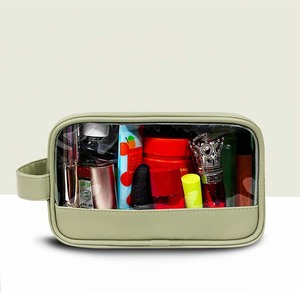 Borsa per il Trucco in Pelle PU 2026 con Finestra Trasparente, Impermeabile, Chiusura a Cerniera, Custodia da Viaggio Casual e Alla Moda per Cosmetici - Product Image 6