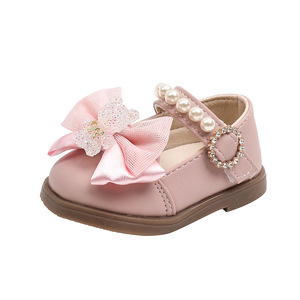 Sandales d'été pour bébé fille, style slip-on, semelle souple, perles, sandales de princesse - Product Image 5