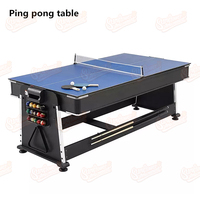 Tables de jeux combinées 4 en 1, prix d'usine, billard rotatif, snooker, billard, tennis de table