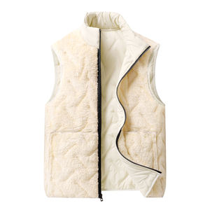 Chaleco 2025 para hombre, de lana de cordero y terciopelo, acolchado, cálido, para invierno, con logotipo bordado personalizado, cómodo, para fitness, equitación y deporte. - Product Image 2