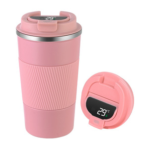 12 oz 17 oz Double Wall Stainless Steel Tumbler Insulated Travel Mugs with Silicone Sleeve Direct Drinking Coffee Mug for Gym - Product Image 1