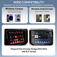 Interface vidéo sans fil CarPlay Android Auto Exploter LVDS RGB pour Maserati Fiat Chrysler Dodge 2013-2016 avec écran 8,4 pouces