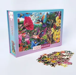 Europa e gli stati Uniti di vendita calda divertente puzzle 1000 pezzi di puzzle di carta per adulti e bambini immagini di animali
