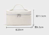 Tas Tote Kasual Wanita Kulit Asli, Tas Makan Siang & Tas Ponsel dengan Penutup Lipat, Kesederhanaan Urban, Putih, Ukuran Kecil