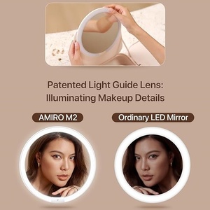 Borsa per il Trucco Impermeabile <span class=keywords><strong>con</strong></span> <span class=keywords><strong>Specchio</strong></span> LED a 5 Livelli di Luminosità, Organizer Cosmetico Pieghevole per Viaggi e Conservazione - Product Image 5