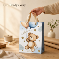 Sacs cadeaux en papier de luxe avec estampage à chaud, paillettes dorées, impression personnalisée, carton blanc, poignées en ruban satiné, œillets métalliques