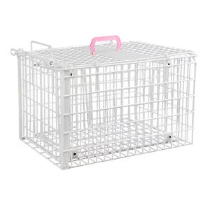 Gabbia di Contenimento Veterinaria in Metallo Bianco Zincato a Caldo per Gatti e Cani - Product Image 4