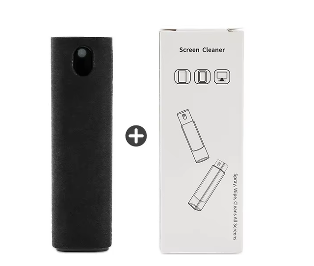 Portable Screen Cleaner Spray Bottle Microfiber Cloth Kit for Laptop Smartphone iPad Monitor TV Camera Screen Dust Removal