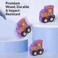 Houten Magnetische Auto Set voor peuters, kinderen, jongens en meisjes, educatief treinset speelgoed met cijfers & alfabet