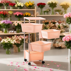 Home Rolling Utility Keuken Groentemand Organizer Mobiel Opbergrek 4 <span class=keywords><strong>Tier</strong></span> <span class=keywords><strong>Plastic</strong></span> Trolleys Keuken <span class=keywords><strong>Trolley</strong></span> Voor Keuken - Product Image 4