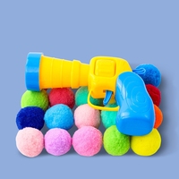 Jouet pour chat amusant, pistolet avec balle en peluche, jouets interactifs pour chat, balle en peluche pour chats