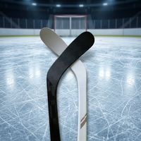 Bâton de hockey sur glace en carbone intermédiaire, flexibilité moyenne, pour les adultes de petite taille, entraînement de hockey amateur