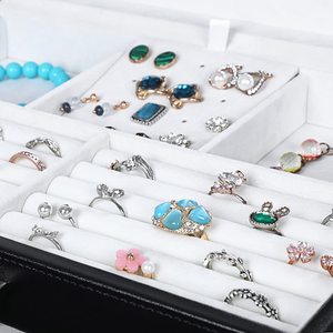 SONGMICS <strong>Jewellery</strong> Box, 6 Layers with 5 <strong>Drawers</strong> and Black Storage Case, Storage <strong>Organiser</strong> JBC138B - Product Image 4